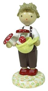 Flade Junge mit Fliegenpilzen  (Flade 5164) Junge mit Fliegenpilzen